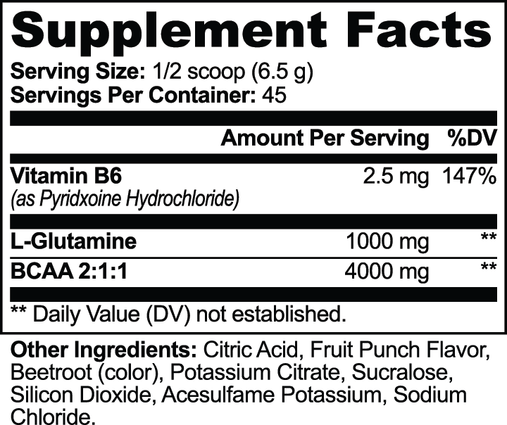BCAA Recovery 2:1:1. (Fruit Punch)